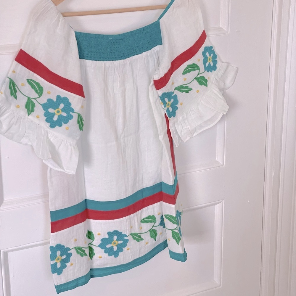 ANTHROPOLOGIE Embroidered Cotton Tunic Top - Women’s Size 4 - New - Picture 7 of 11